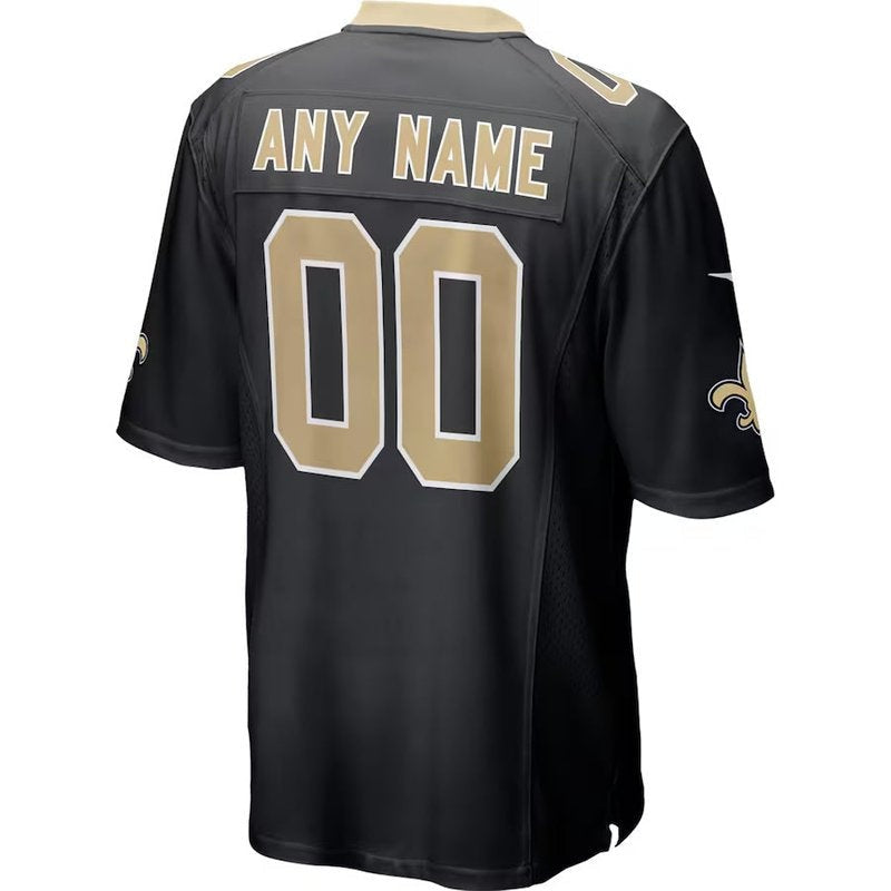 New Orleans Saints - Maglia da gara NFL personalizzata - Nera