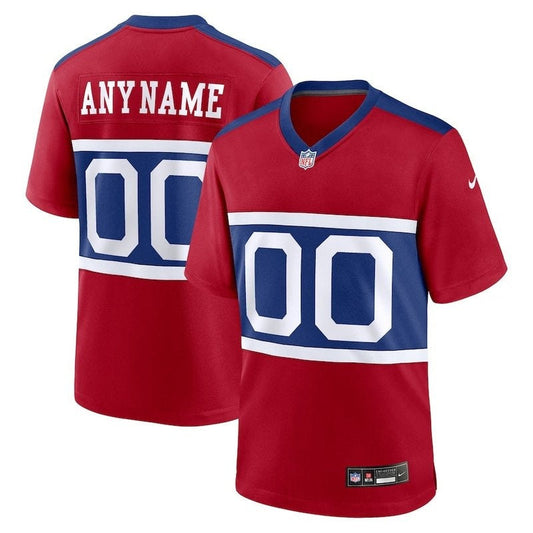 New York Giants - Camiseta de partido personalizada de la NFL Century Alternate - Roja