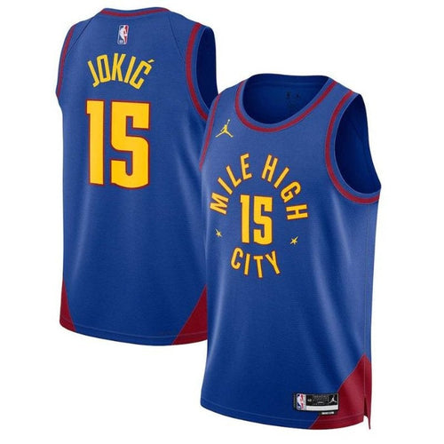 Nikola Jokic Denver Nuggets Unisex 2023 Statement Edition NBA Trikot - Blau