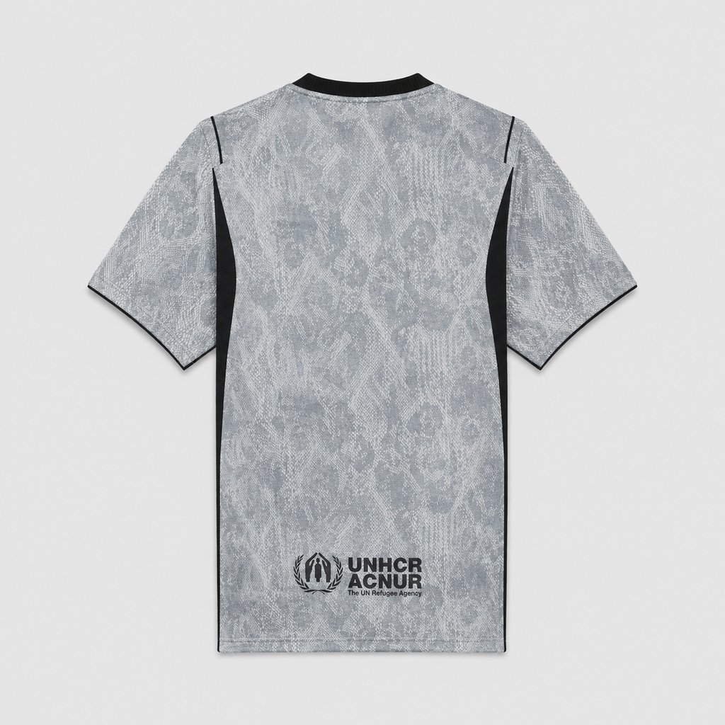 Barcelona 26/27 Goalkeeper Grey Jersey - back with UNHCR