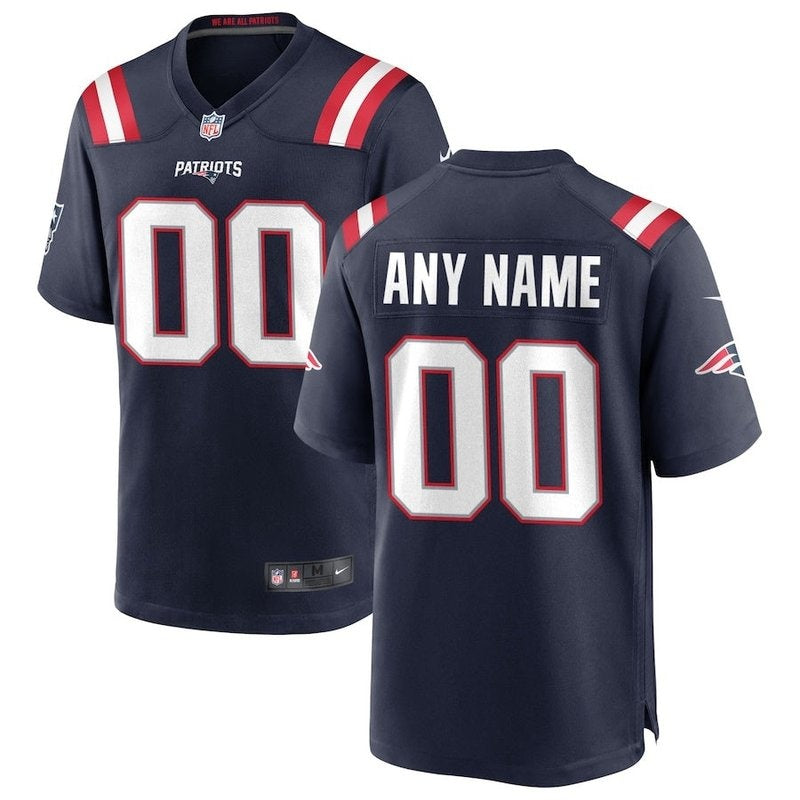 Patriots - Maglia da gara NFL personalizzata - Blu navy