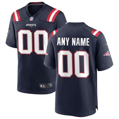 Patriots - Maglia da gara NFL personalizzata - Blu navy
