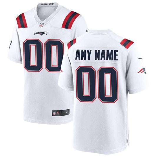 Patriots - Maillot de match NFL personnalisé - Blanc