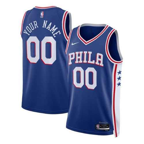 Philadelphia 76ers Unisex 2023 NBA Trikot Royal - Icon Edition