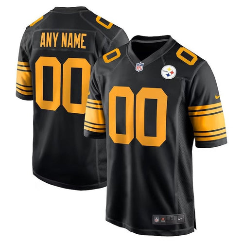 Pittsburgh Steelers - Maglia da gioco NFL alternativa personalizzata - Nero