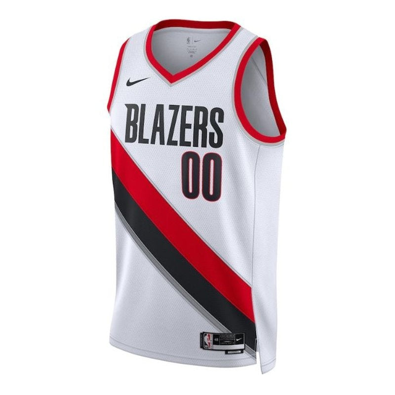 Camiseta NBA unisex de los Portland Trail Blazers 2023 blanca - Edición Association