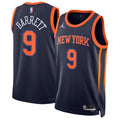 Maglia NBA RJ Barrett New York Knicks 2023 - Edizione Statement - Blu navy