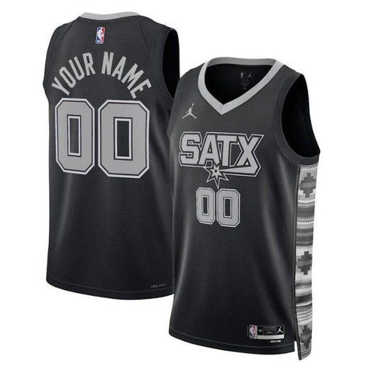 San Antonio Spurs Unisex 2023 NBA Trikot - Statement Edition - Schwarz