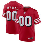 San Francisco 49ers - Maglia da gara NFL personalizzata alternativa color cremisi