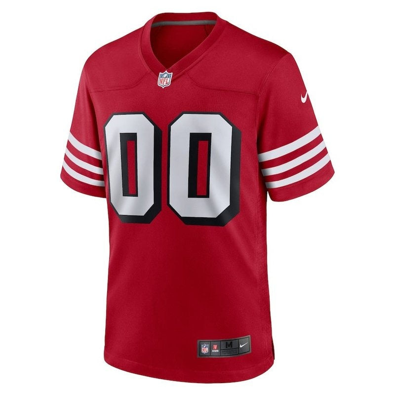 San Francisco 49ers - Maglia da gara NFL personalizzata alternativa color cremisi