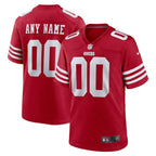 San Francisco 49ers - Maglia NFL personalizzata color cremisi