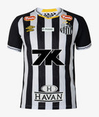 Maglia da Trasferta Santos 25/26 - Tutti gli Sponsor Nera - Versione Tifoso