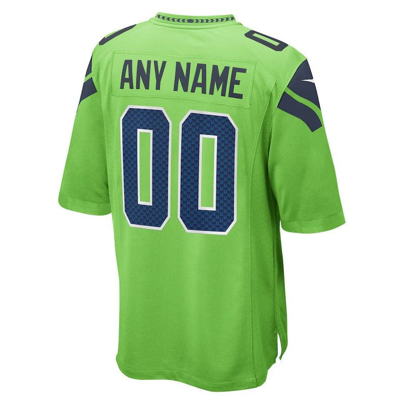 Seattle Seahawks - Maglia da gara NFL personalizzata alternativa - Verde neon
