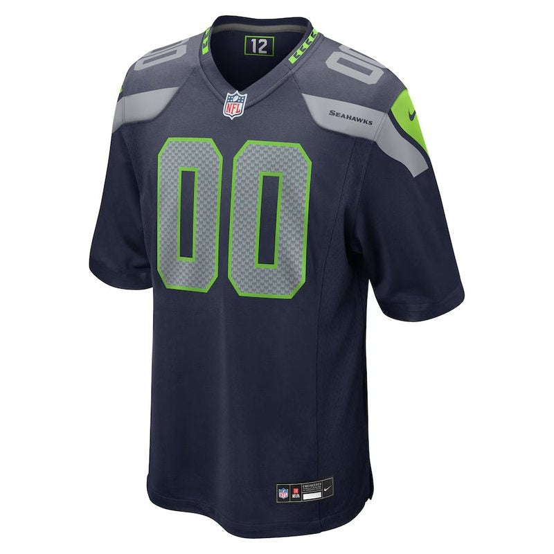Seattle Seahawks - Maglia da gioco NFL personalizzata College - Blu navy