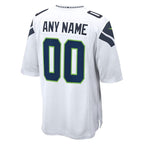 Seattle Seahawks - Maglia da gara NFL personalizzata - Bianca