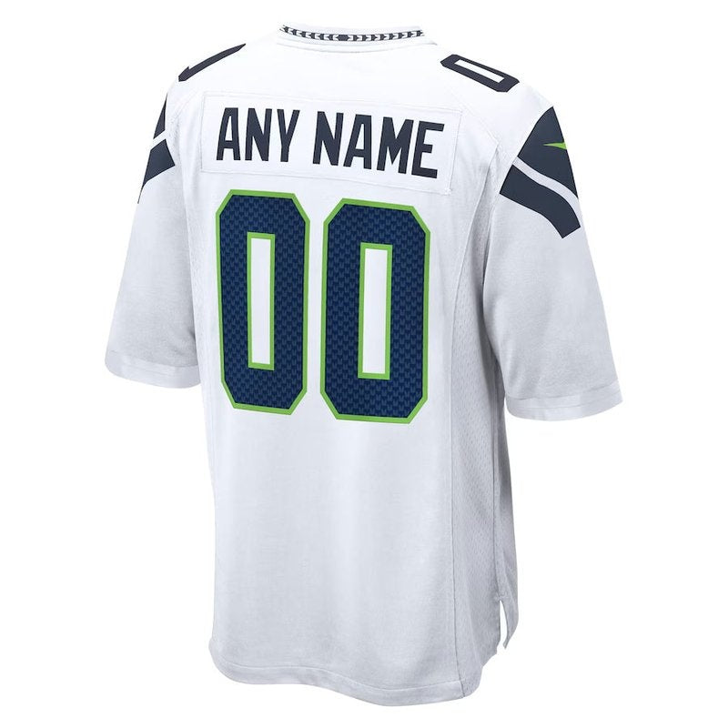 Seattle Seahawks - Maglia da gara NFL personalizzata - Bianca