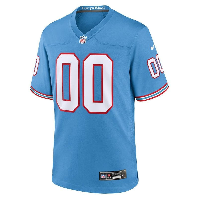 Tennessee Titans - Maglia da gioco NFL personalizzata rétro Oilers - Azzurro chiaro
