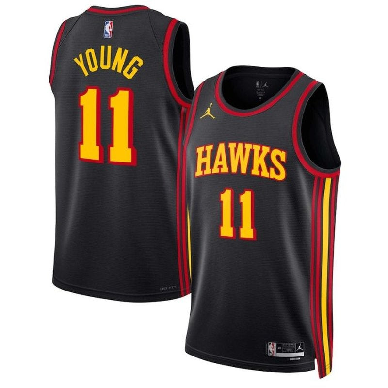 Maglia NBA Trae Young Atlanta Hawks 2023 Statement Edition - Nero