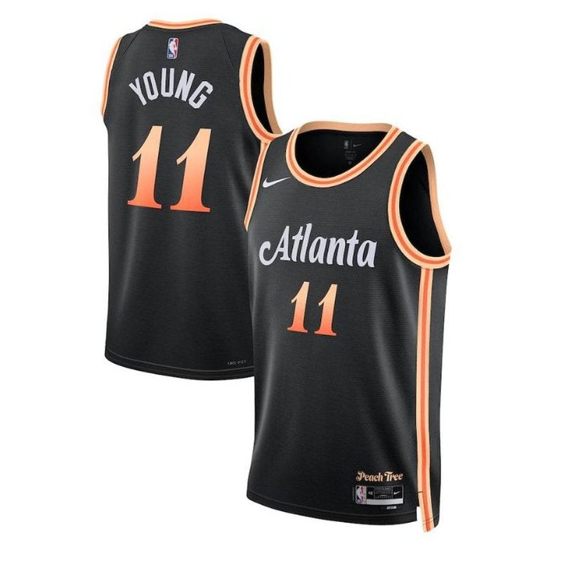 Trae Young Atlanta Hawks Unisex 2023 NBA Trikot - City Edition - Schwarz