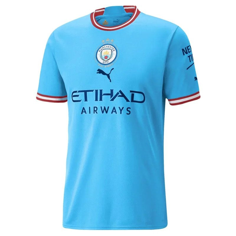 Maillot commémoratif Manchester City 2023 Vainqueurs du Treble - Version fan