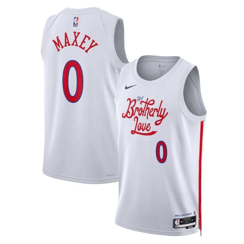 Tyrese Maxey Philadelphia 76ers Unisex 2023 NBA Trikot - City Edition - Weiß