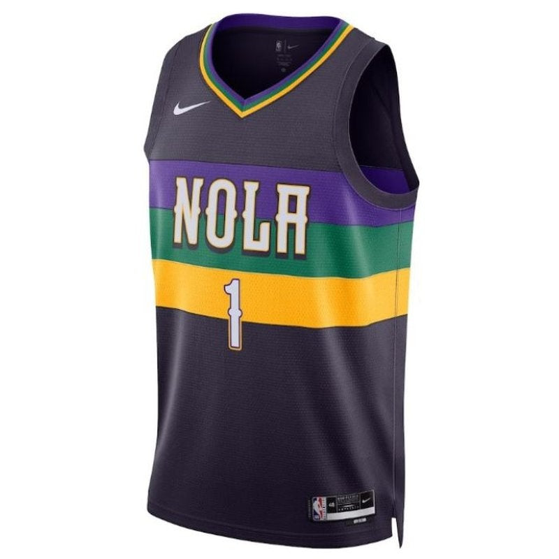 ザイオン・ウィリアムソン ニューオーリンズ・ペリカンズ ユニセックス 2023 NBA ユニフォーム - シティエディション - パープル
